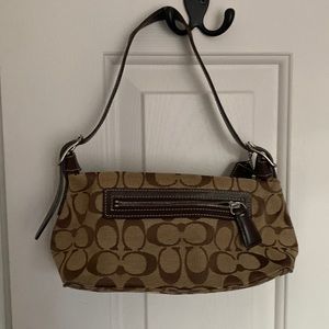 Brown signature canvas coach bag